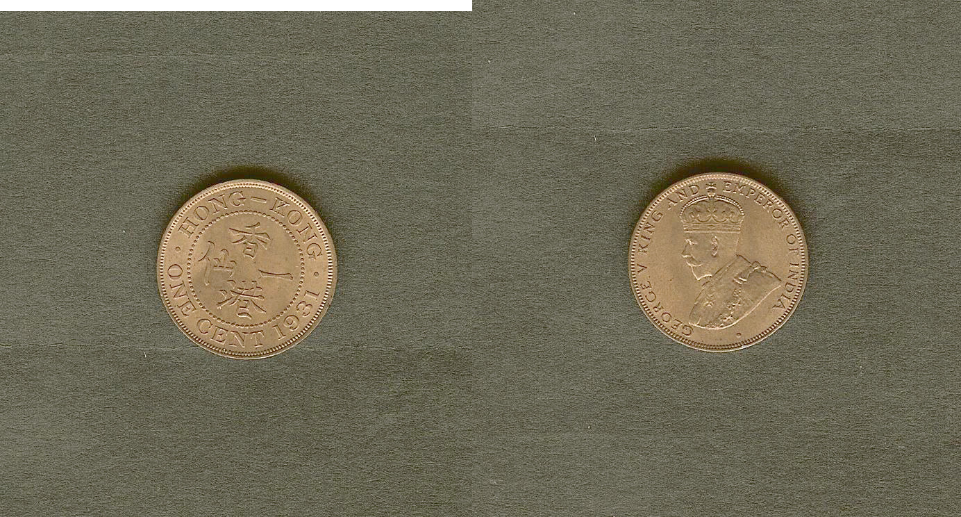Hong Kong cent 1931 BU